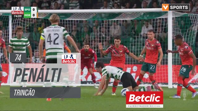 Sporting, Penálti, Trincão aos 74'