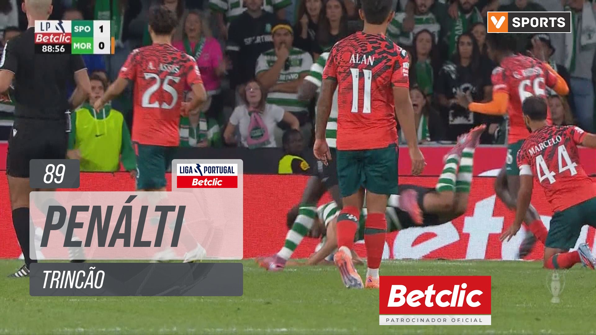 Sporting, Penálti, Trincão aos 89'