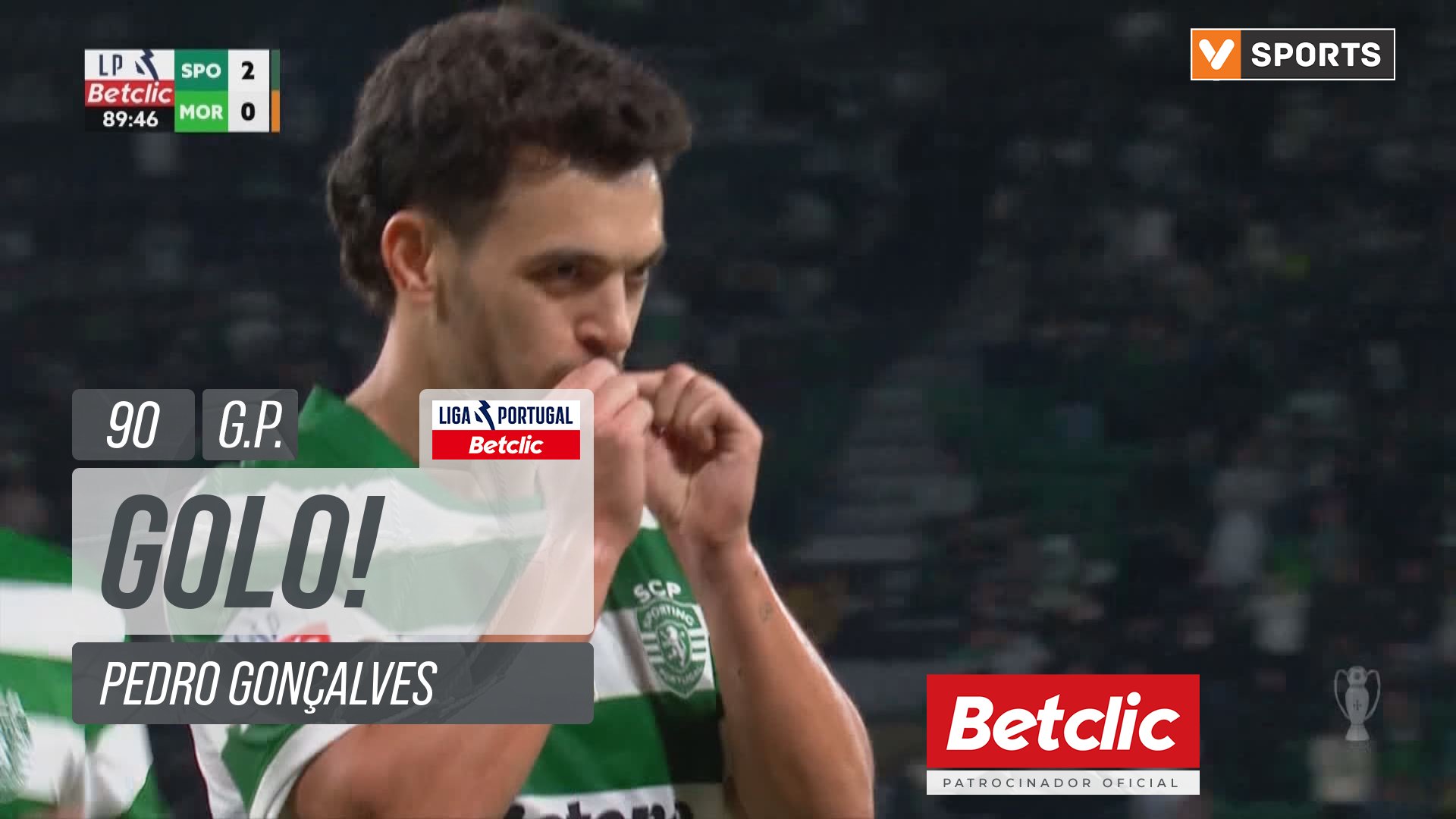 GOLO! Sporting, Pedro Gonçalves aos 90', Sporting 2-0 Moreirense