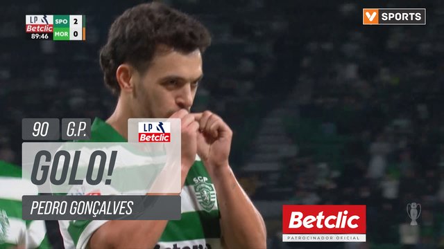 GOLO! Sporting, Pedro Gonçalves aos 90', Sporting 2-0 Moreirense