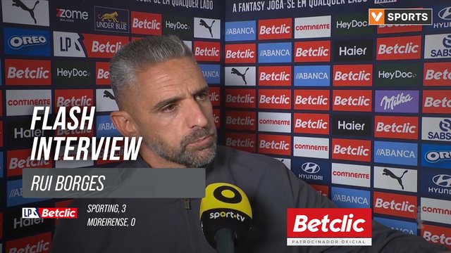 I Liga (#6) | Sporting 3-0 Moreirense: Flash Interview Rui Borges
