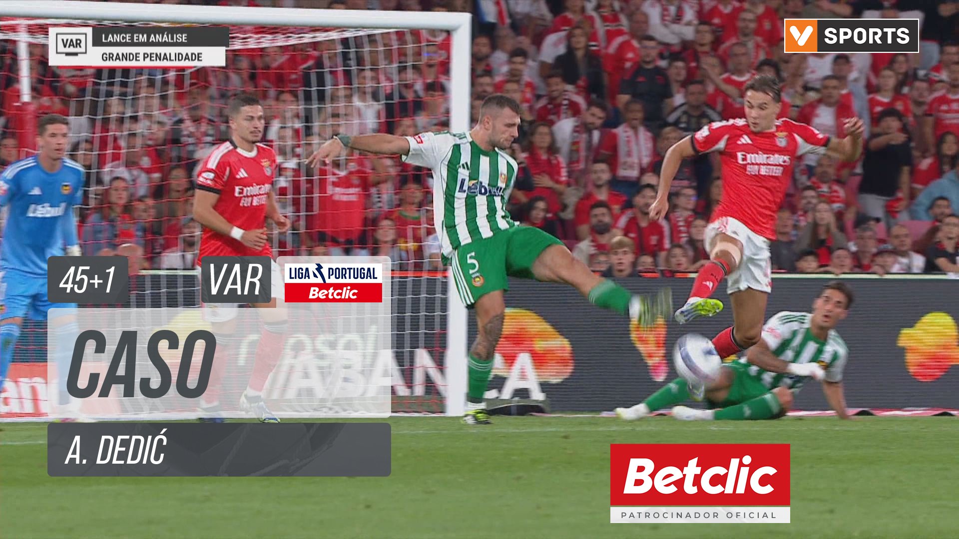 Benfica, Caso, A. Dedić aos 45'+1'
