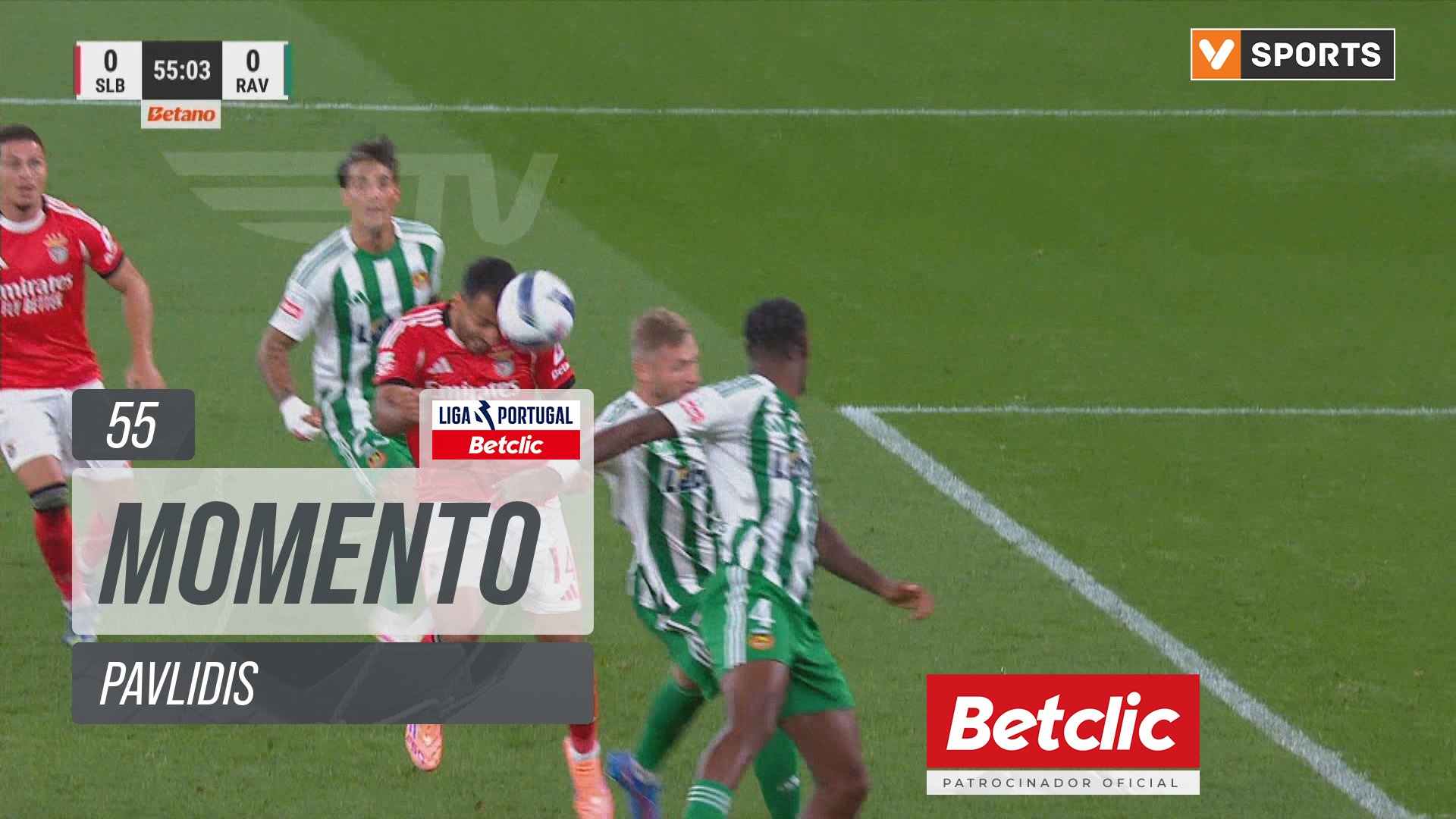 Benfica, Jogada, Pavlidis aos 55'