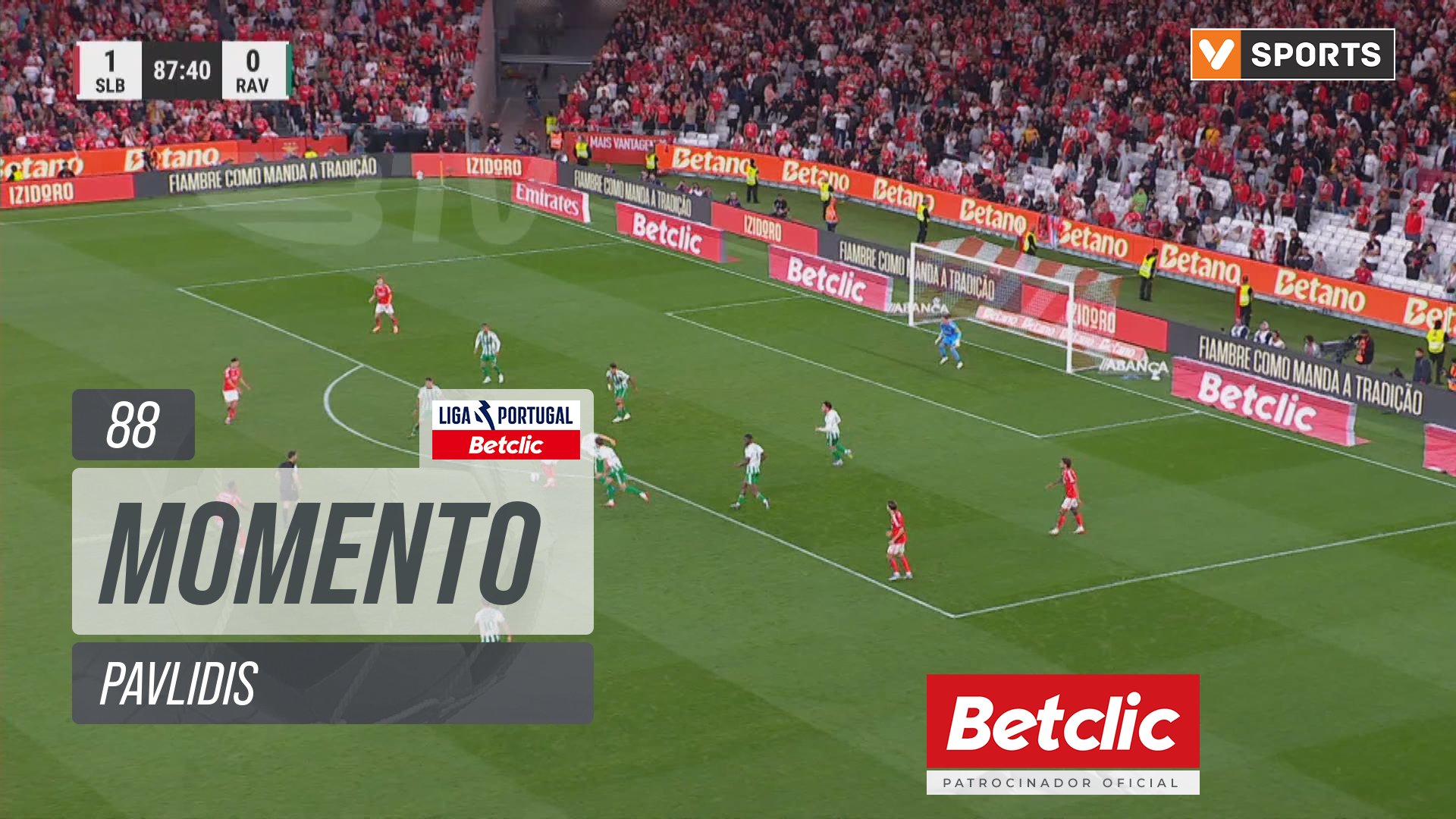 Benfica, Jogada, Pavlidis aos 88'