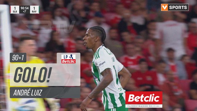GOLO! Rio Ave, André Luiz aos 90'+1', Benfica 1-1 Rio Ave