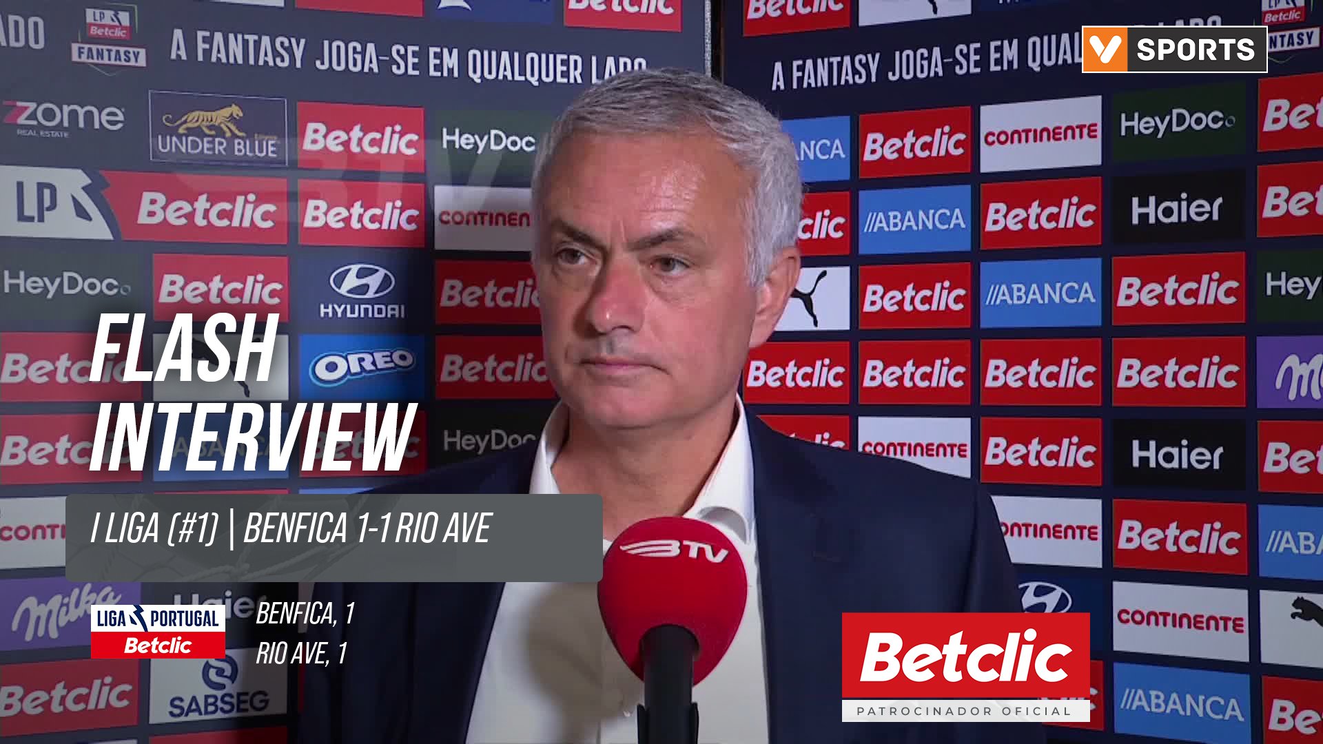 I Liga (#1) | Benfica 1-1 Rio Ave: Flash Interview José Mourinho