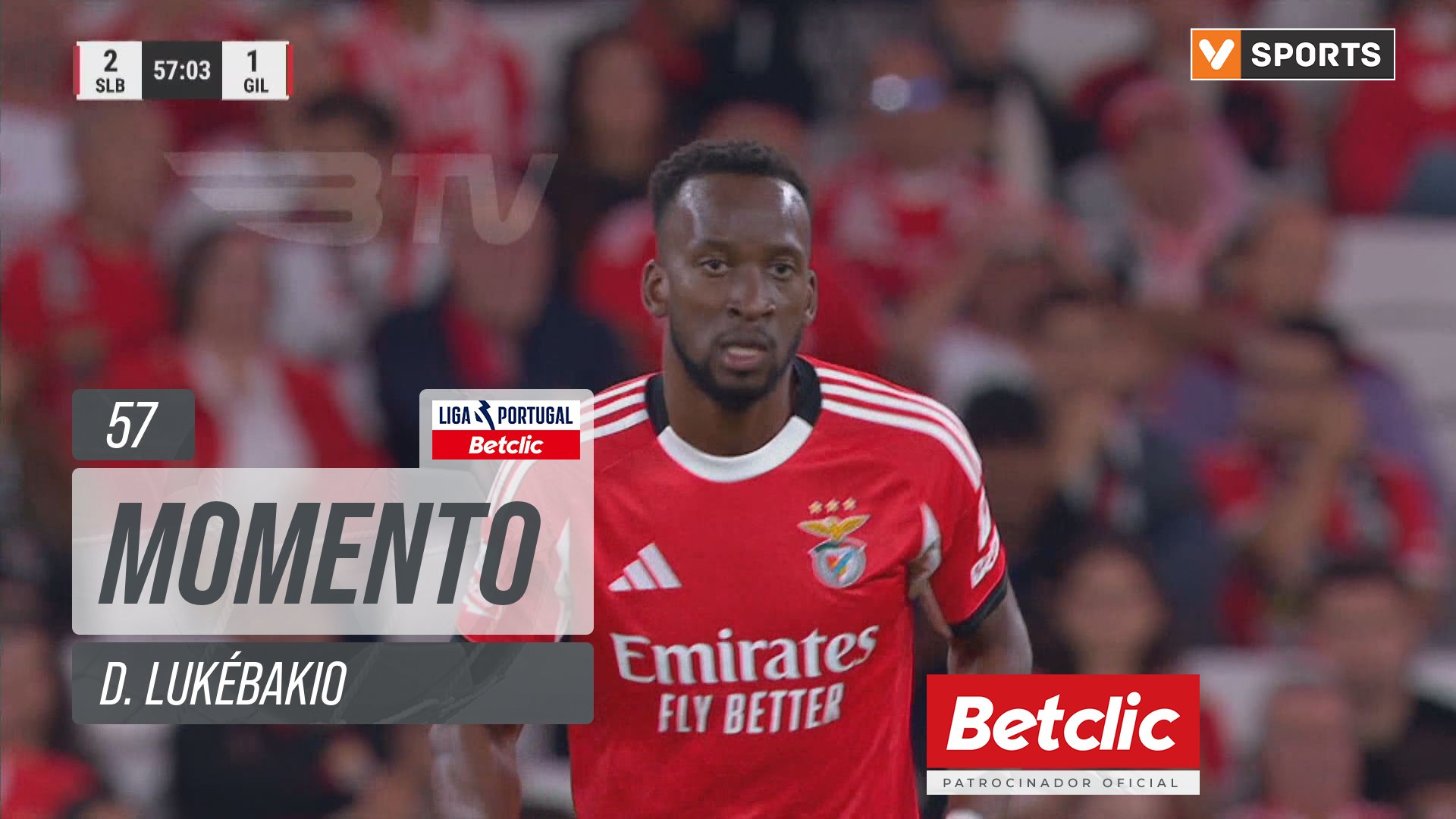Benfica, Jogada, D. Lukébakio aos 57'