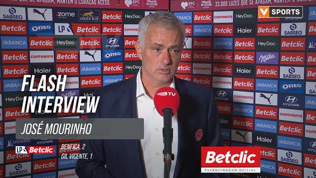 I Liga (#7) | Benfica 2-1 Gil Vicente: Flash Interview José Mourinho
