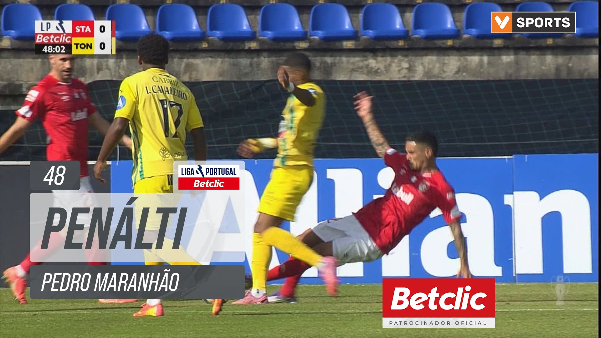 Tondela, Penálti, Pedro Maranhão aos 48'