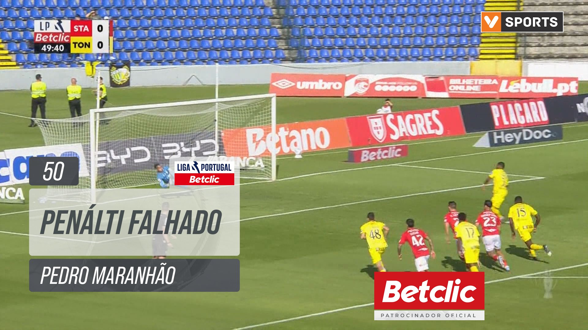 Tondela, Jogada, Pedro Maranhão aos 50'