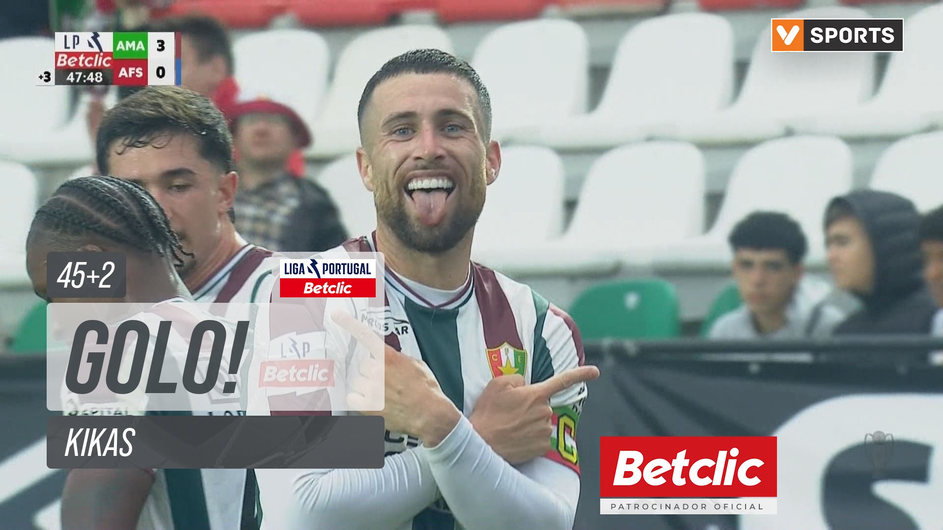 GOLO! Estrela Amadora, Kikas aos 45'+2', Estrela Amadora 3-0 AVS