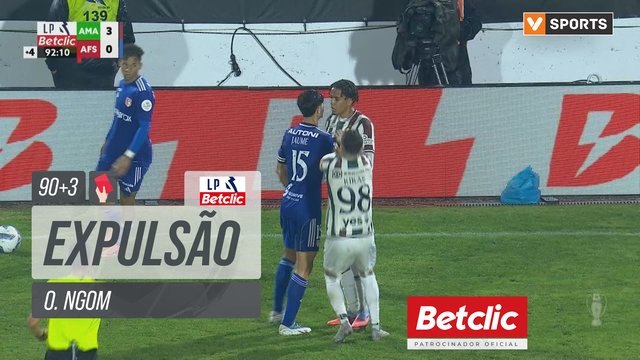 Estrela Amadora, Expulsão, O. Ngom aos 90'+3'