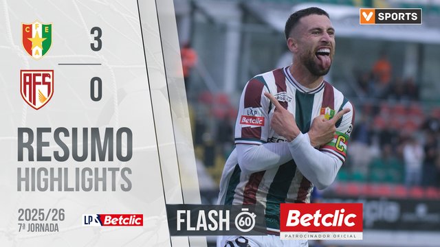 Liga Portugal Betclic (7ªJ): Resumo Flash Estrela Amadora 3-0 AVS