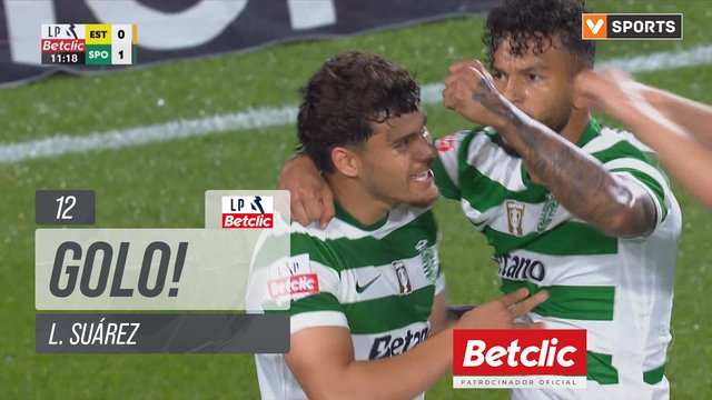GOLO! Sporting, L. Suárez aos 12', Estoril 0-1 Sporting