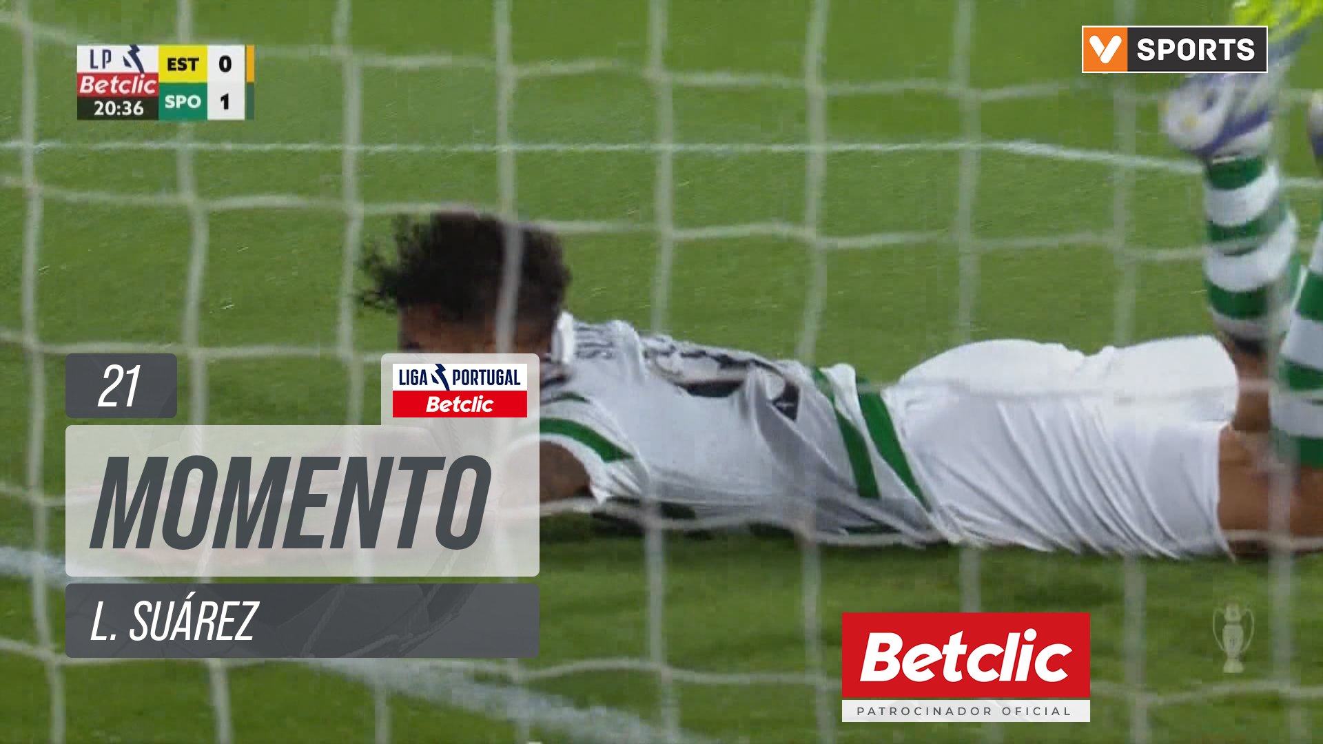 Sporting, Jogada, L. Suárez aos 21'