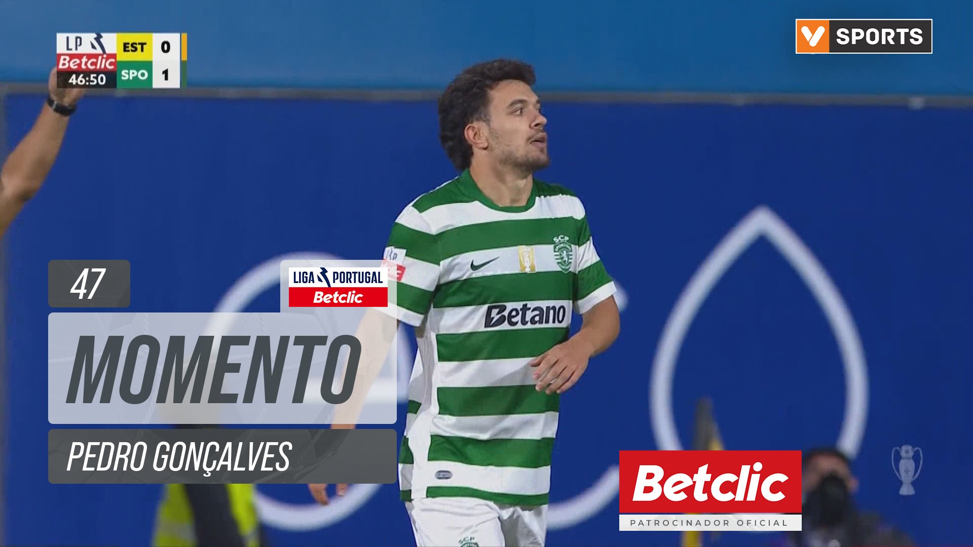 Sporting, Jogada, Pedro Gonçalves aos 47'