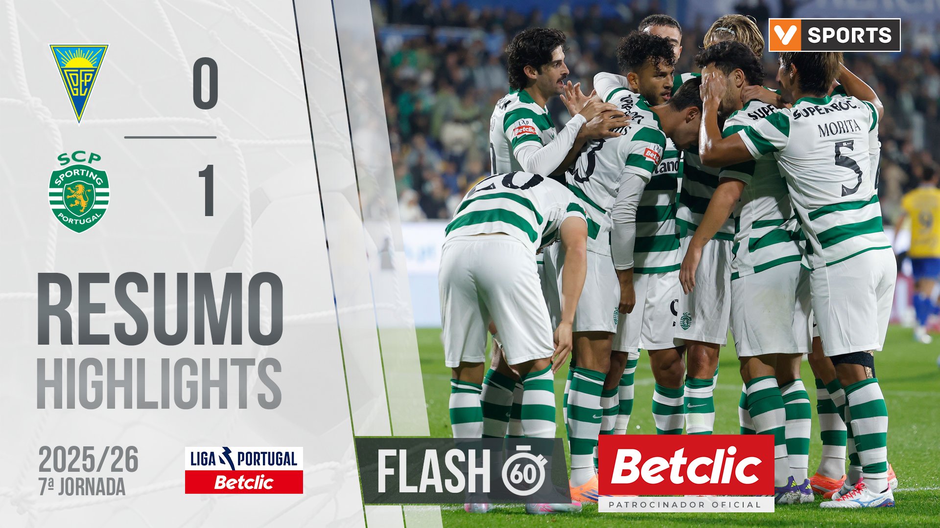Liga Portugal Betclic (7ªJ): Resumo Flash Estoril 0-1 Sporting