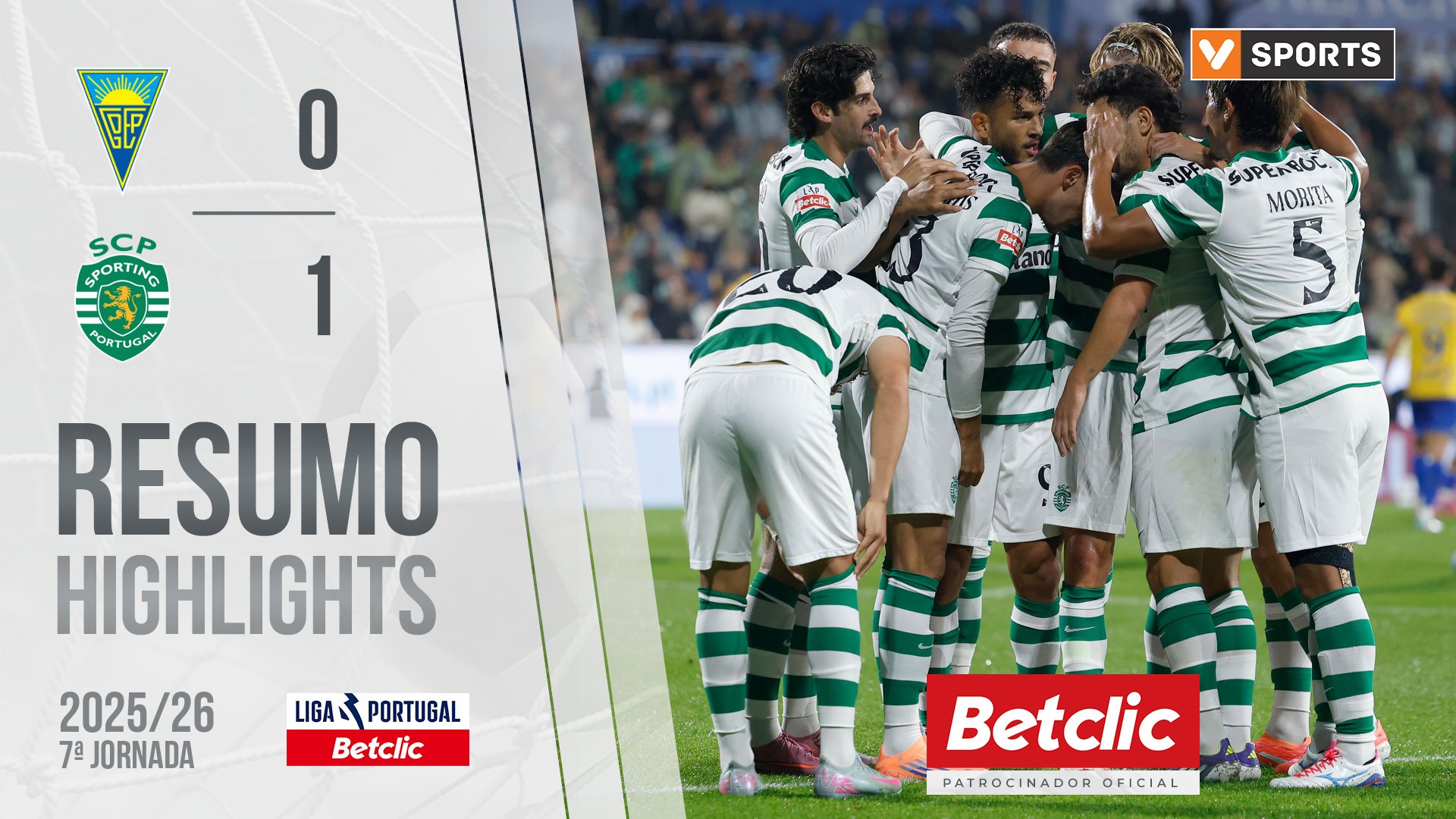 Liga Portugal Betclic (7ªJ): Resumo Estoril 0-1 Sporting