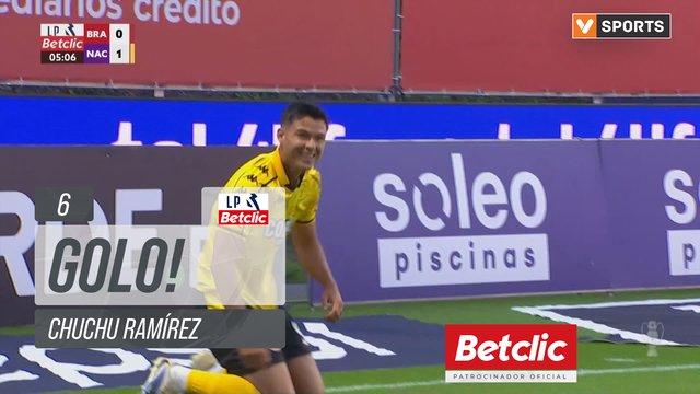 GOLO! Nacional, Chuchu Ramírez aos 6', Braga 0-1 Nacional