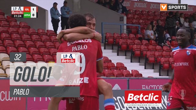 GOLO! Gil Vicente, Pablo aos 32', Gil Vicente 1-0 Estrela Amadora