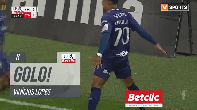 GOLO! Santa Clara, Vinícius Lopes aos 6', Vitória SC 0-1 Santa Clara
