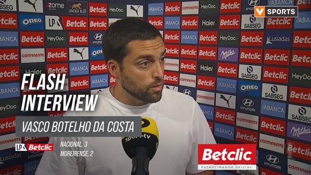 I Liga (#8) | Nacional 3-2 Moreirense: Flash Interview Vasco Botelho da Costa