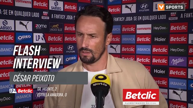 I Liga (#8) | Gil Vicente 2-0 Estrela Amadora: Flash Interview César Peixoto