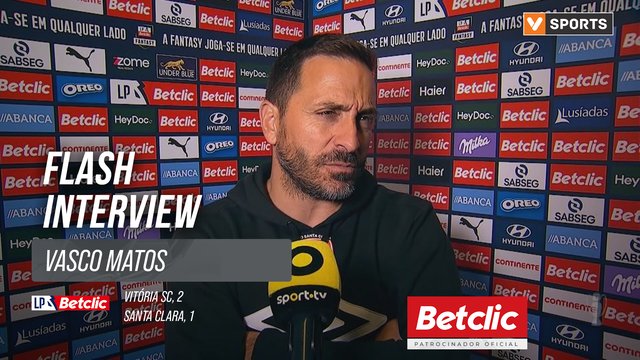I Liga (#8) | Vitória SC 2-1 Santa Clara: Flash Interview Vasco Matos