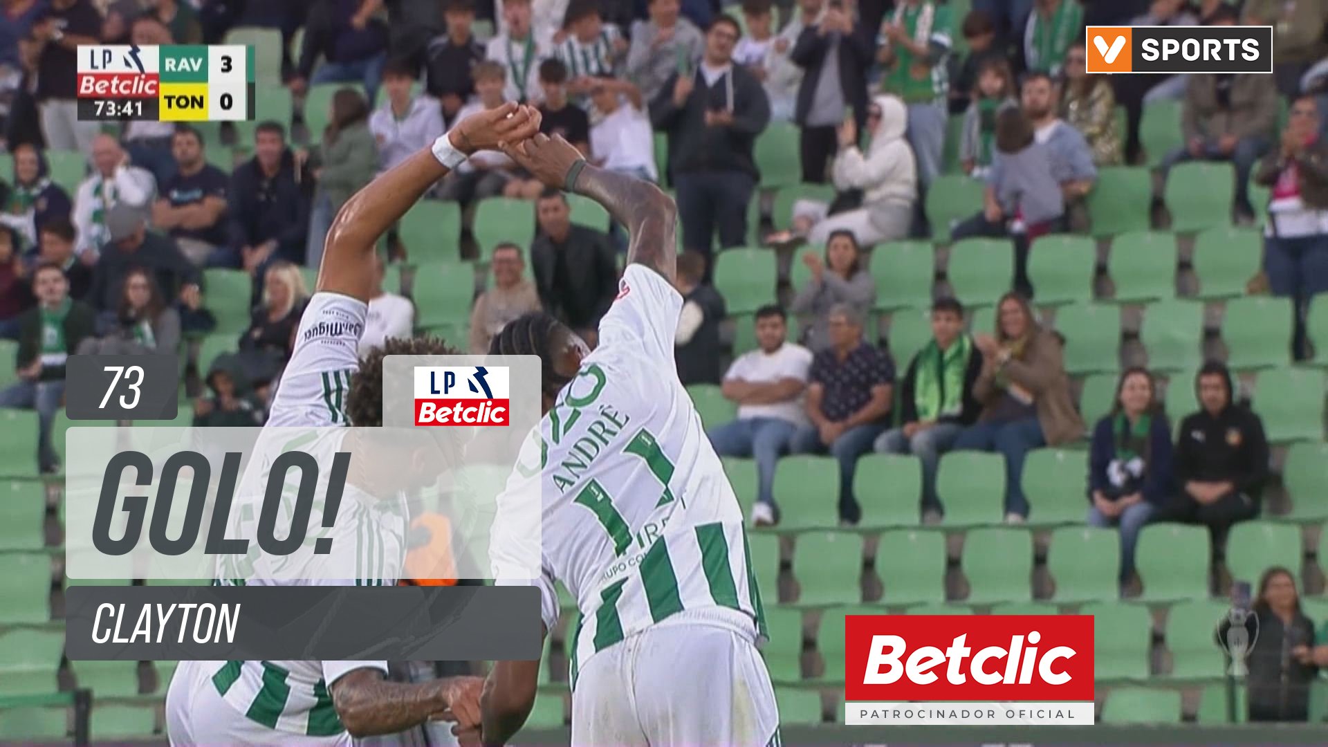 GOLO! Rio Ave, Clayton aos 73', Rio Ave 3-0 Tondela