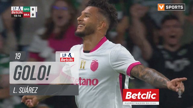 GOLO! Sporting, L. Suárez aos 19', Sporting 1-0 Braga