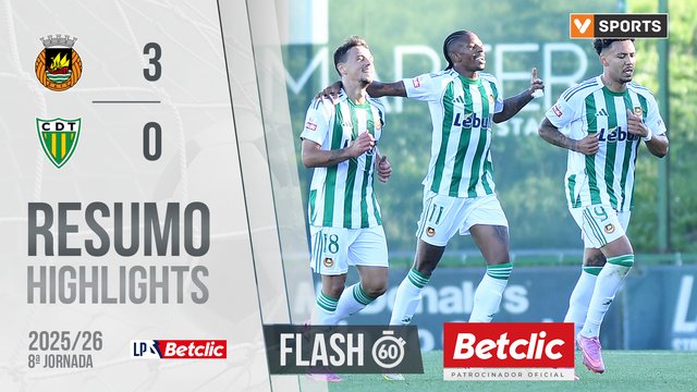 Liga Portugal Betclic (8ªJ): Resumo Flash Rio Ave 3-0 Tondela