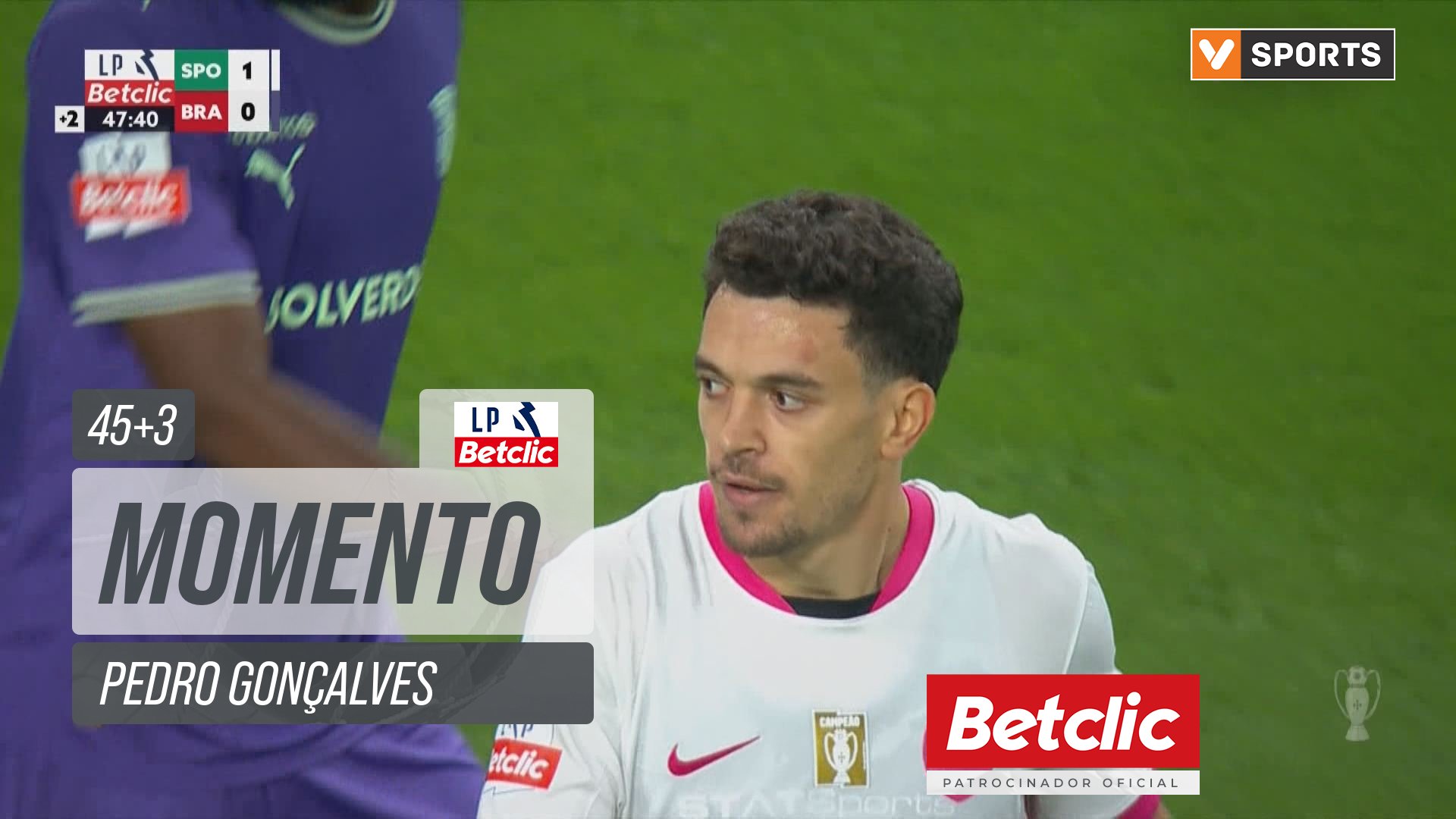 Sporting, Jogada, Pedro Gonçalves aos 45'+3'
