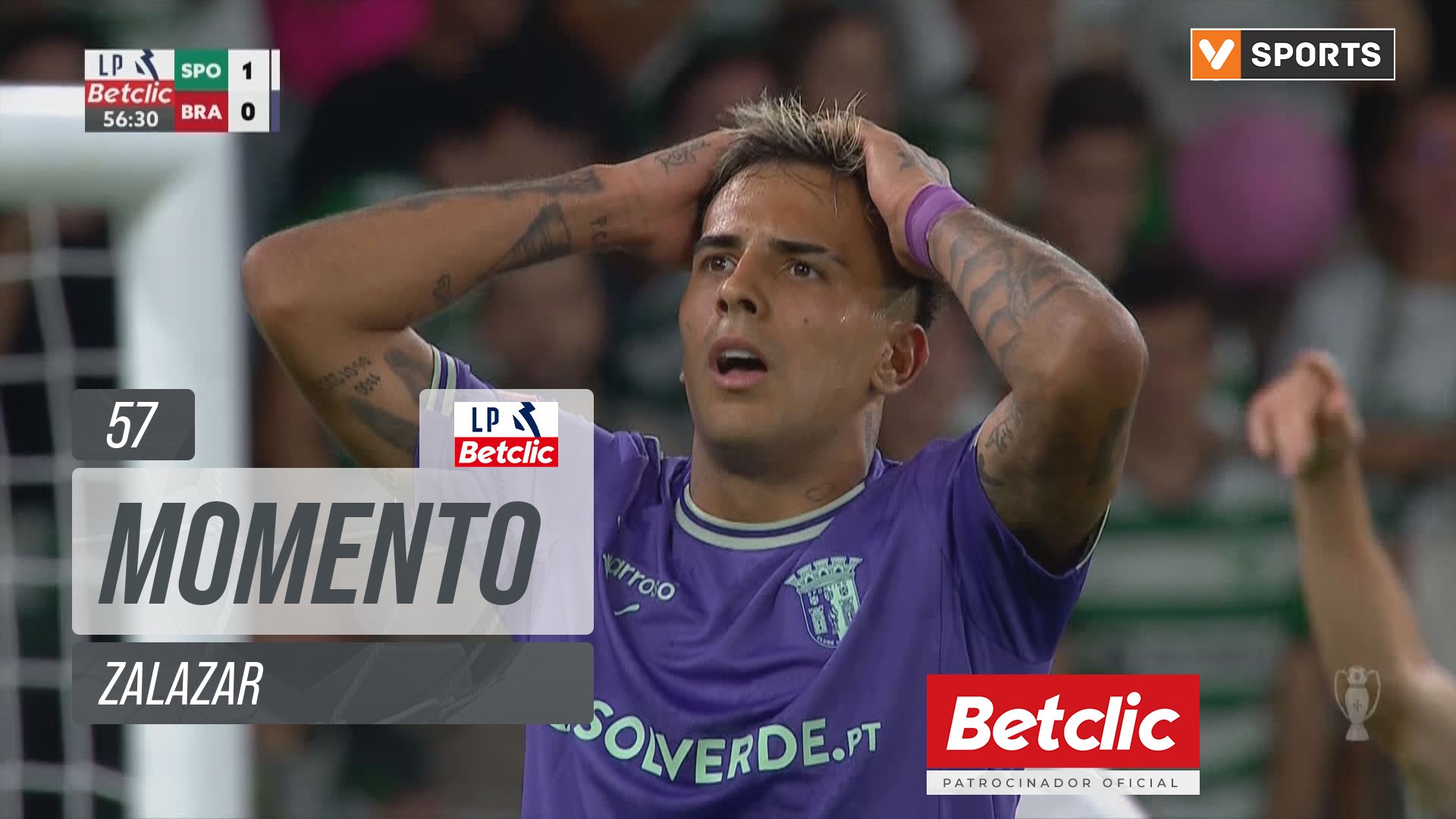 Braga, Jogada, Zalazar aos 57'
