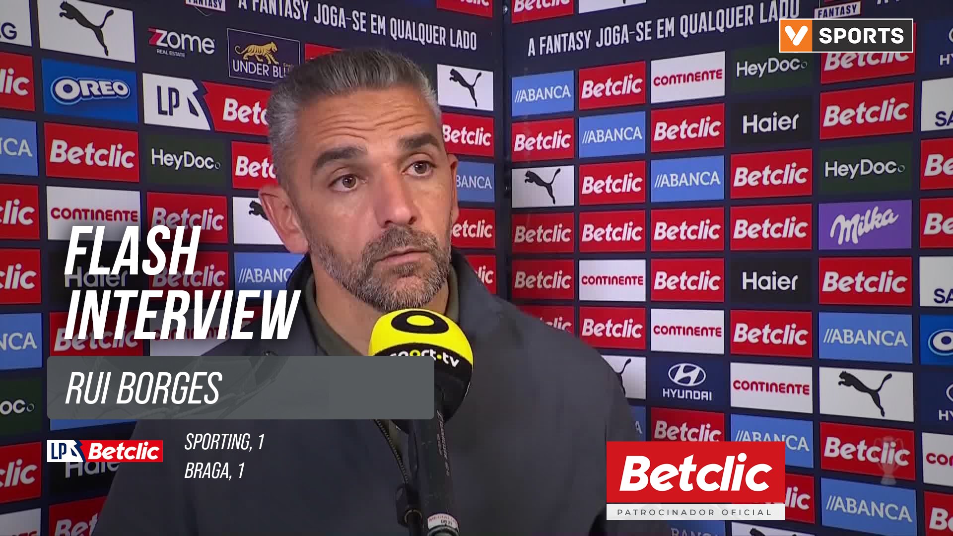 I Liga (#8) | Sporting 1-1 Braga: Flash Interview Rui Borges