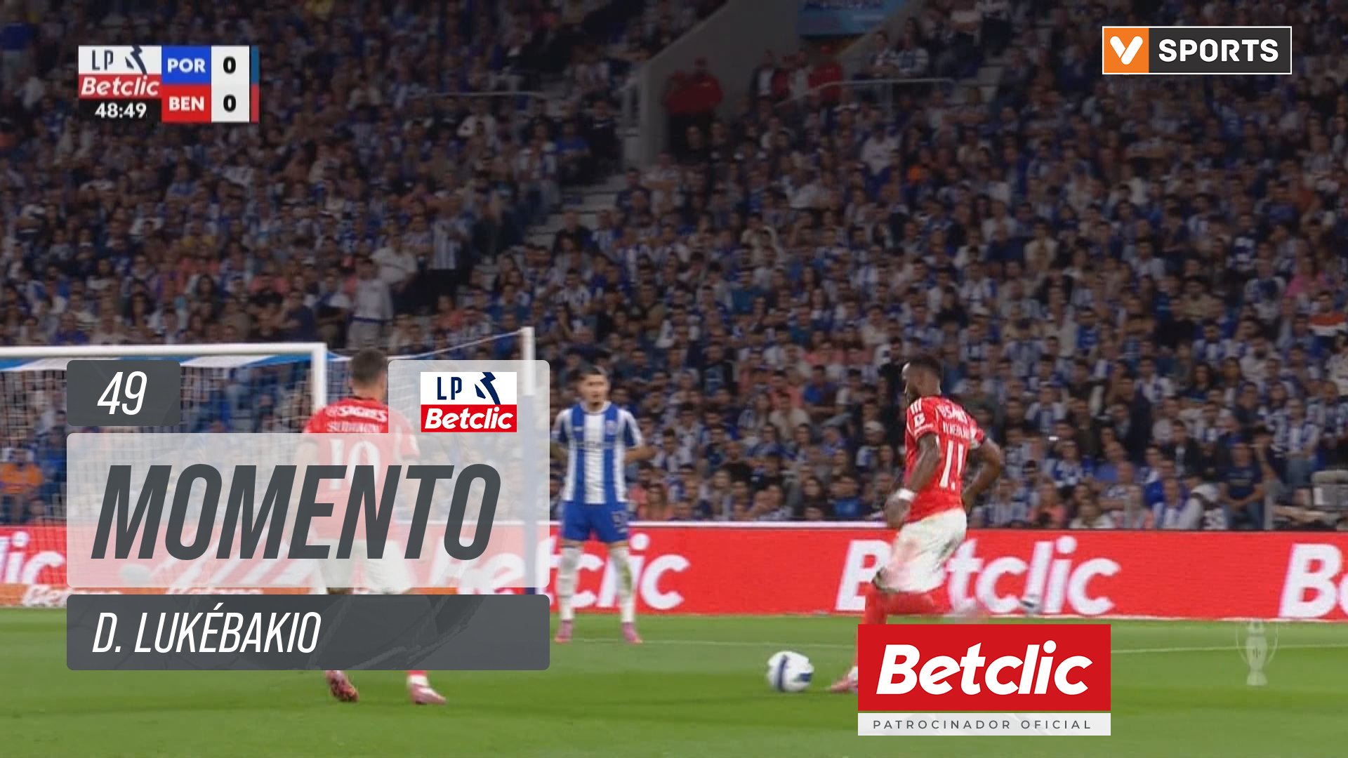 Benfica, Jogada, D. Lukébakio aos 49'