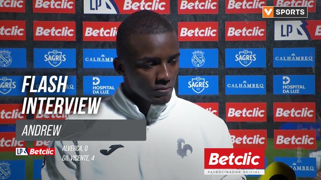 I Liga (#9) | Alverca 0-4 Gil Vicente: Flash Interview Andrew