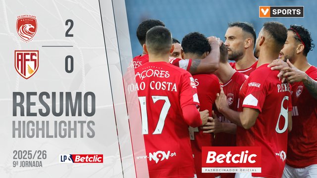 Liga Portugal Betclic (9ªJ): Resumo Santa Clara 2-0 AVS