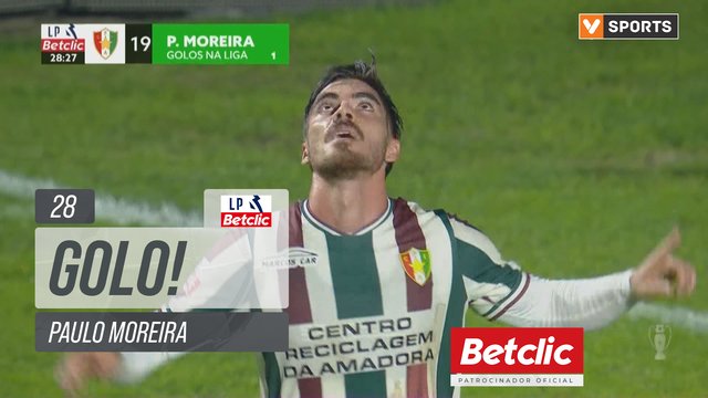 GOLO! Estrela Amadora, Paulo Moreira aos 28', Estrela Amadora 1-0 Rio Ave