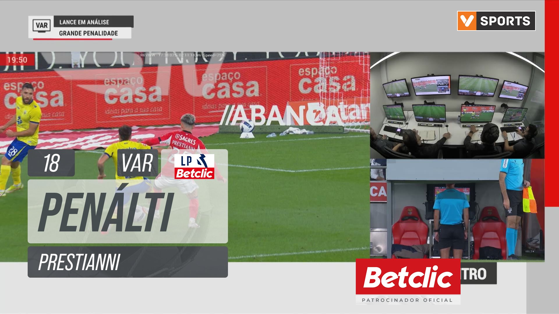 Benfica, Penálti, Prestianni aos 18'