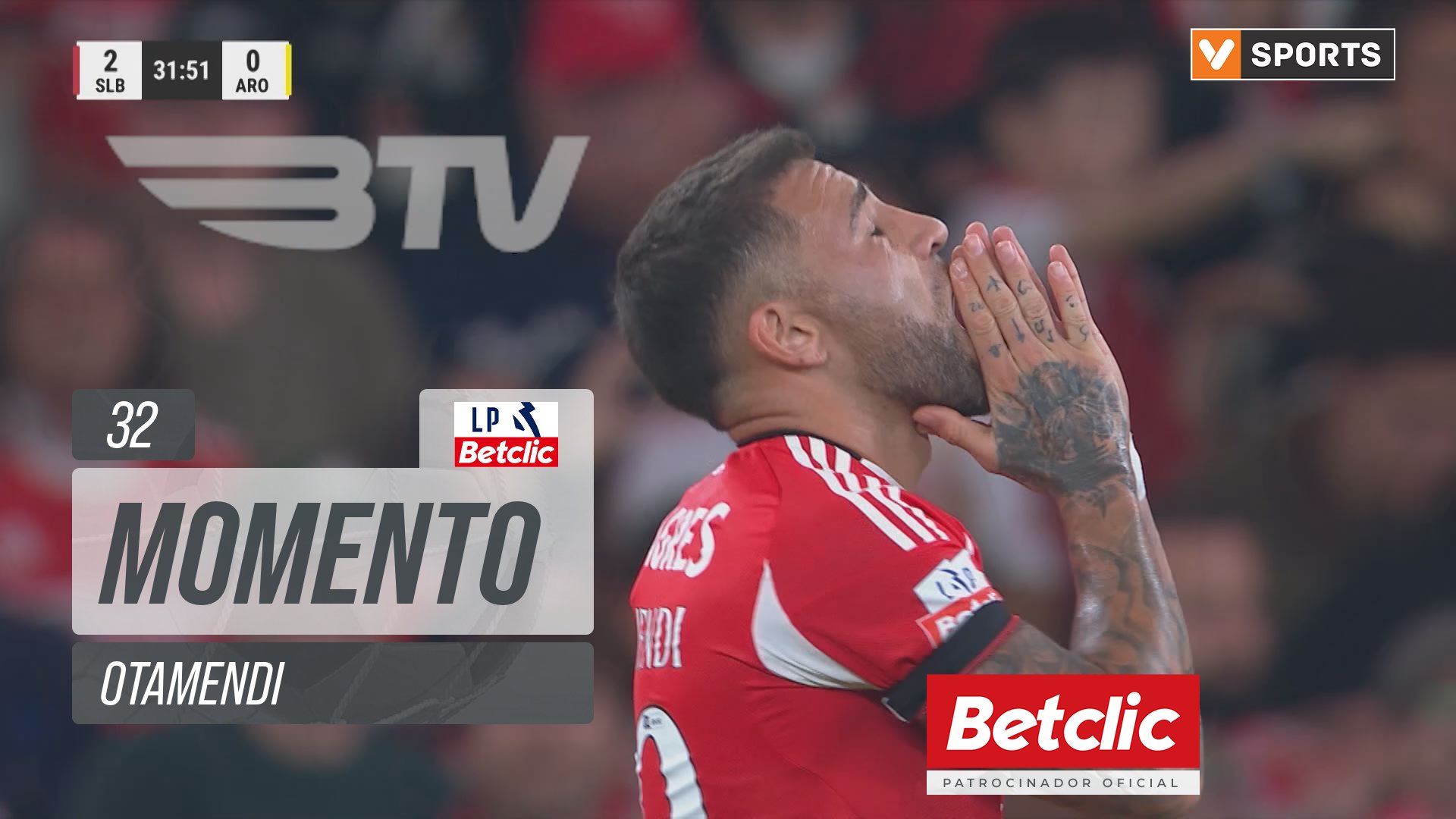 Benfica, Jogada, Otamendi aos 32'
