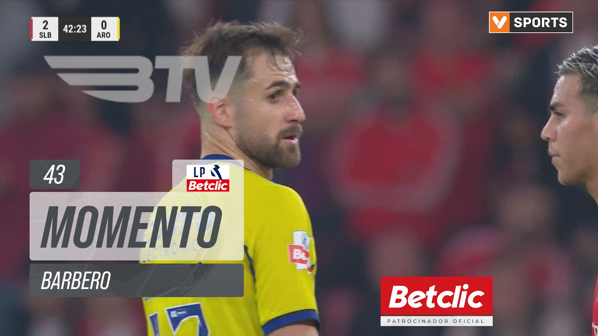 Arouca, Jogada, Barbero aos 43'