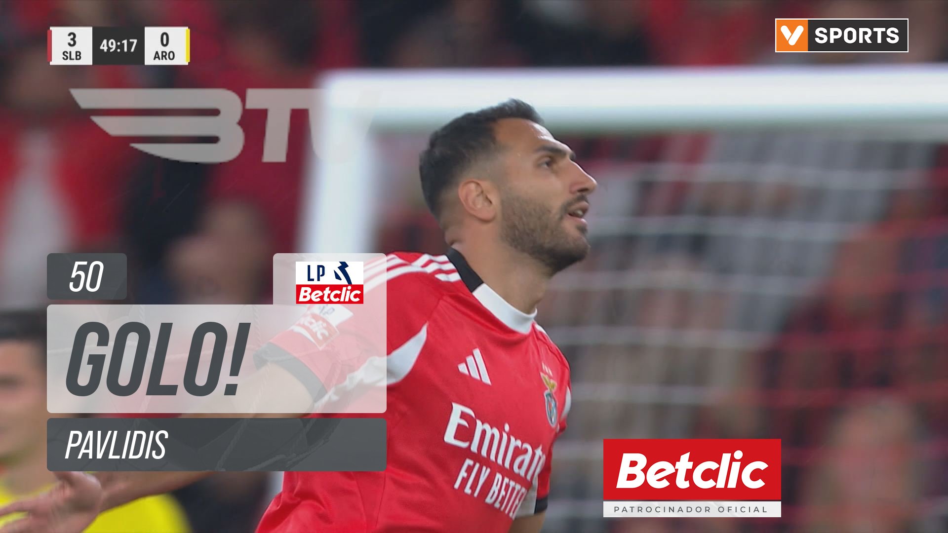 GOLO! Benfica, Pavlidis aos 50', Benfica 4-0 Arouca