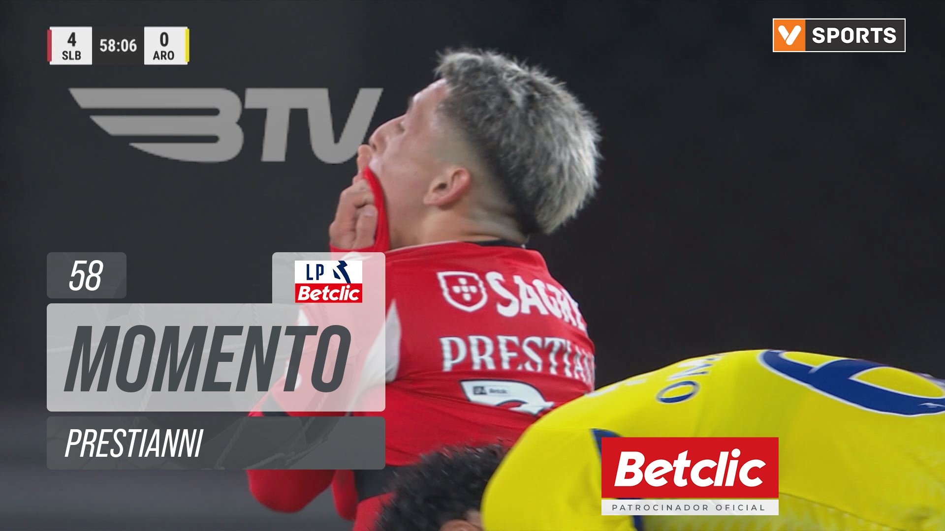 Benfica, Jogada, Prestianni aos 58'