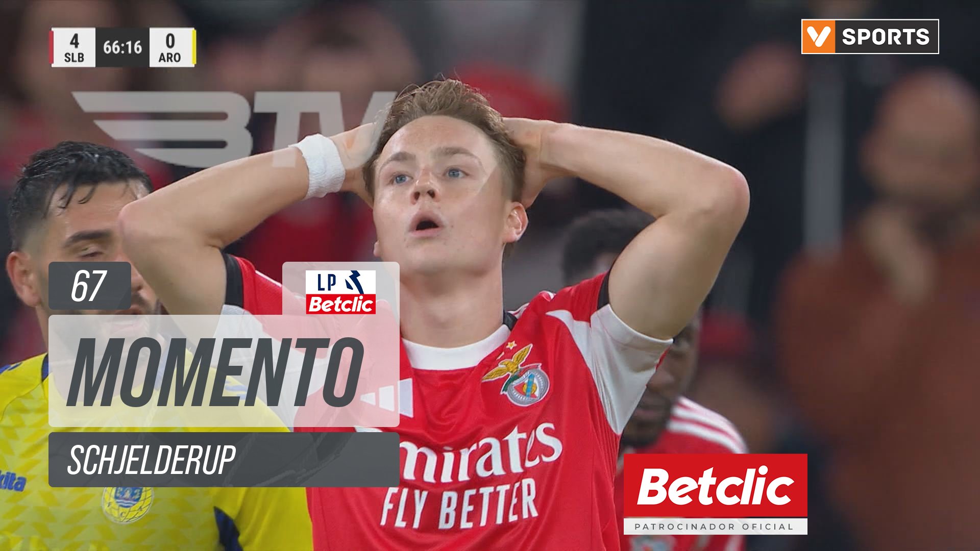 Benfica, Jogada, Schjelderup aos 67'