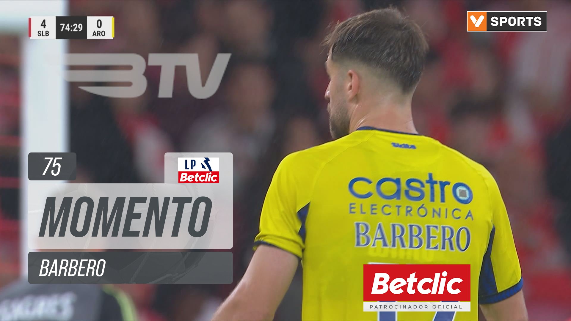 Arouca, Jogada, Barbero aos 75'