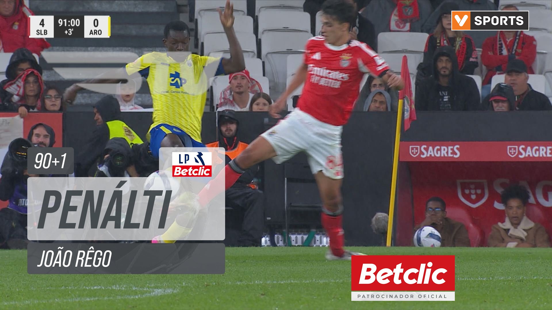 Benfica, Penálti, João Rêgo aos 90'+1'