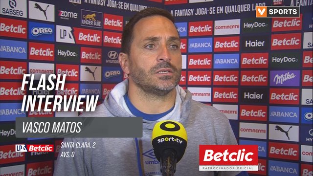 I Liga (#9) | Santa Clara 2-0 AVS: Flash Interview Vasco Matos