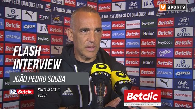 I Liga (#9) | Santa Clara 2-0 AVS: Flash Interview João Pedro Sousa