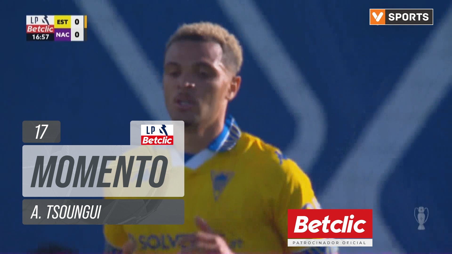 Estoril, Jogada, A. Tsoungui aos 17'