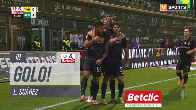 GOLO! Sporting, L. Suárez aos 18', Tondela 0-1 Sporting